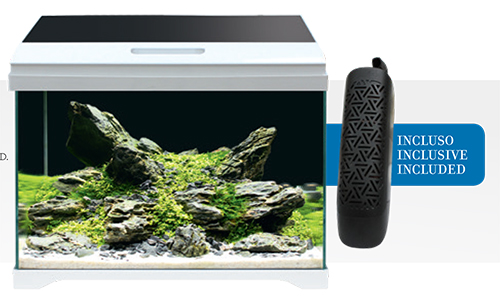 Amtra Modern Tank 50 Acquario in Vetro Extrachiaro completo di Filtro interno 40 litri e Illuminazione a Led 50,5cm
