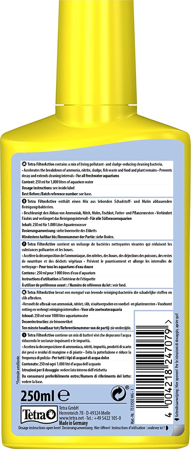 Tetra Filter Active Batteri benefici 250ml per 1000Lt