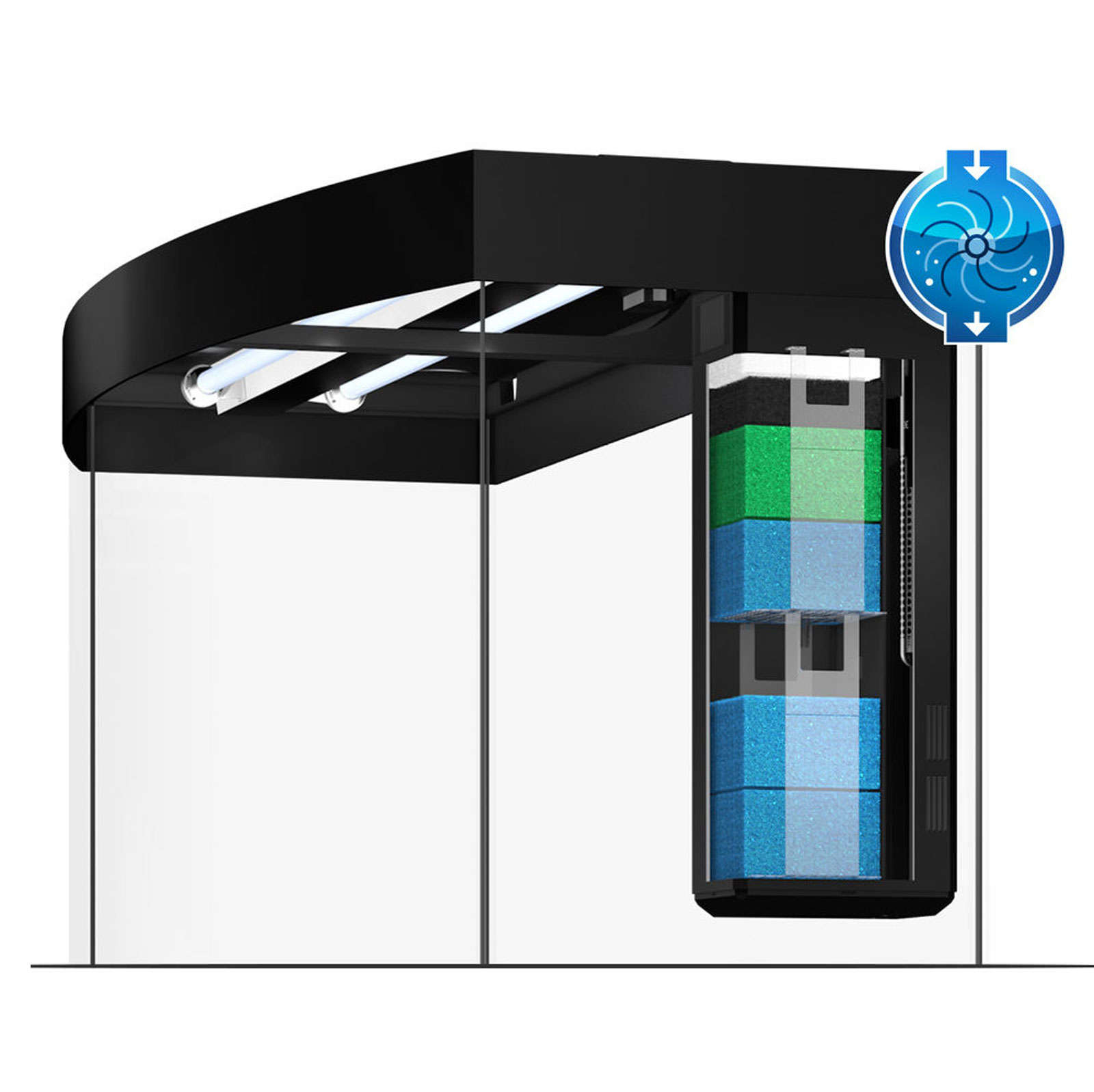 Juwel Acquario Vision 180 Litri LED Faggio mis. 92x41x55H cm
