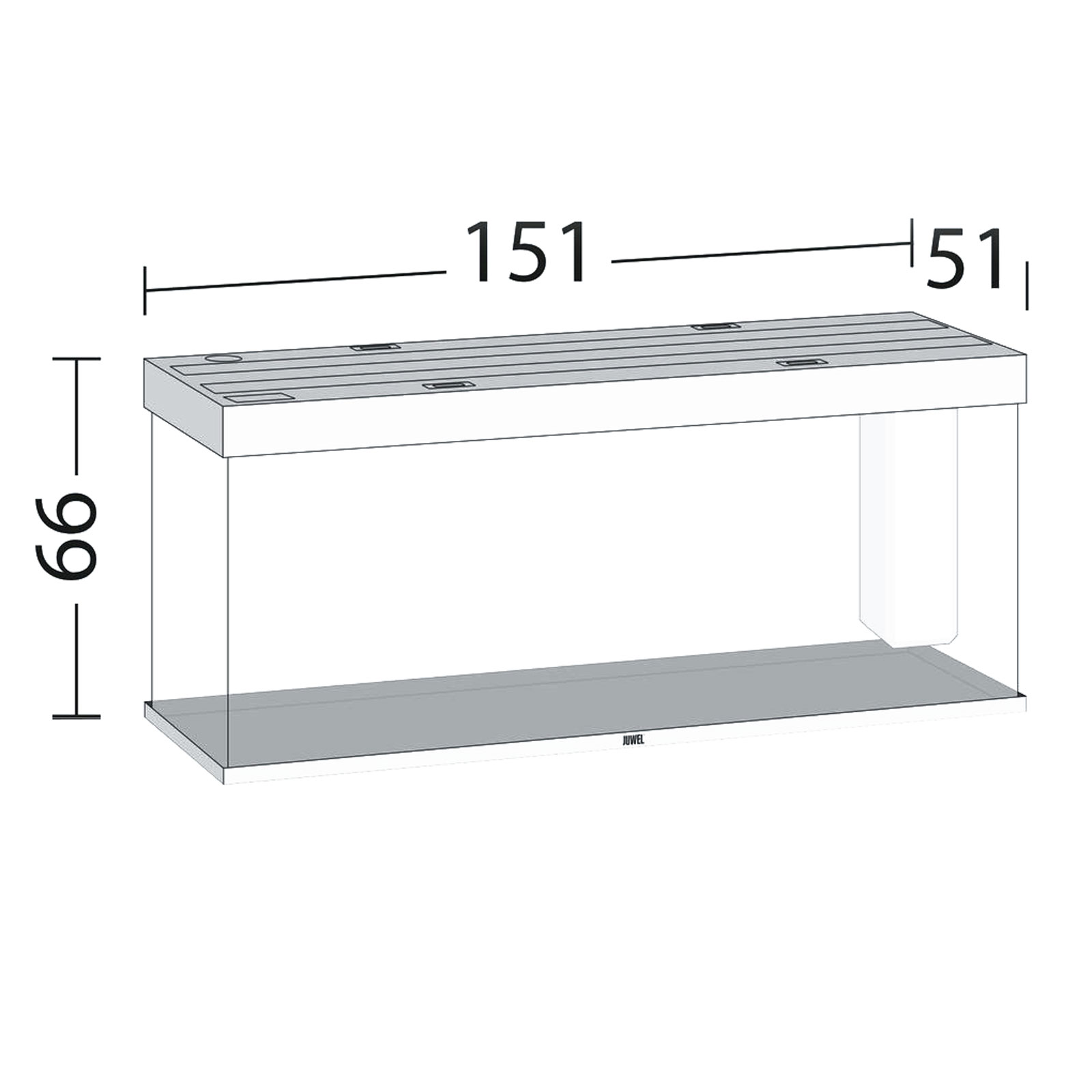 Juwel Acquario Rio 450 Litri LED Faggio 151x51x66H cm