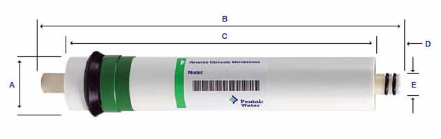 Forwater Membrana osmotica Pentair 100GPD-390l/giorno