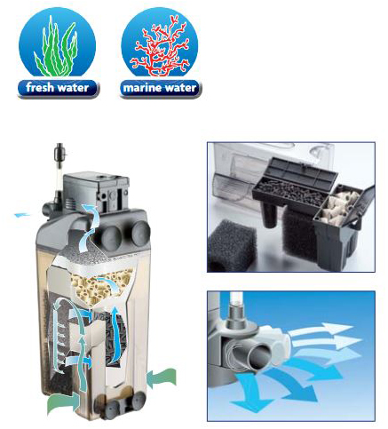 Eden Filtro interno 325 per Acquari fino a 180lt uscita oscillante