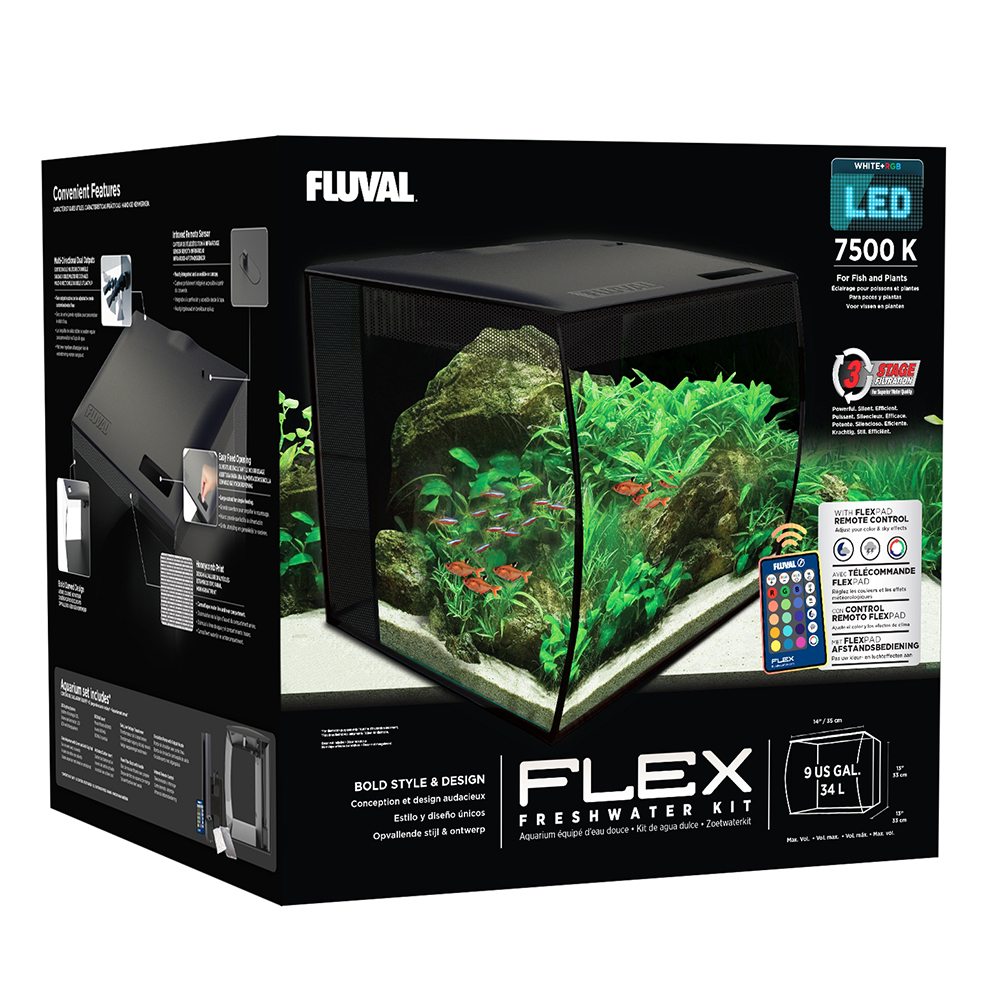 Askoll 15004 Fluval Flex Acquario Led Nero 34L