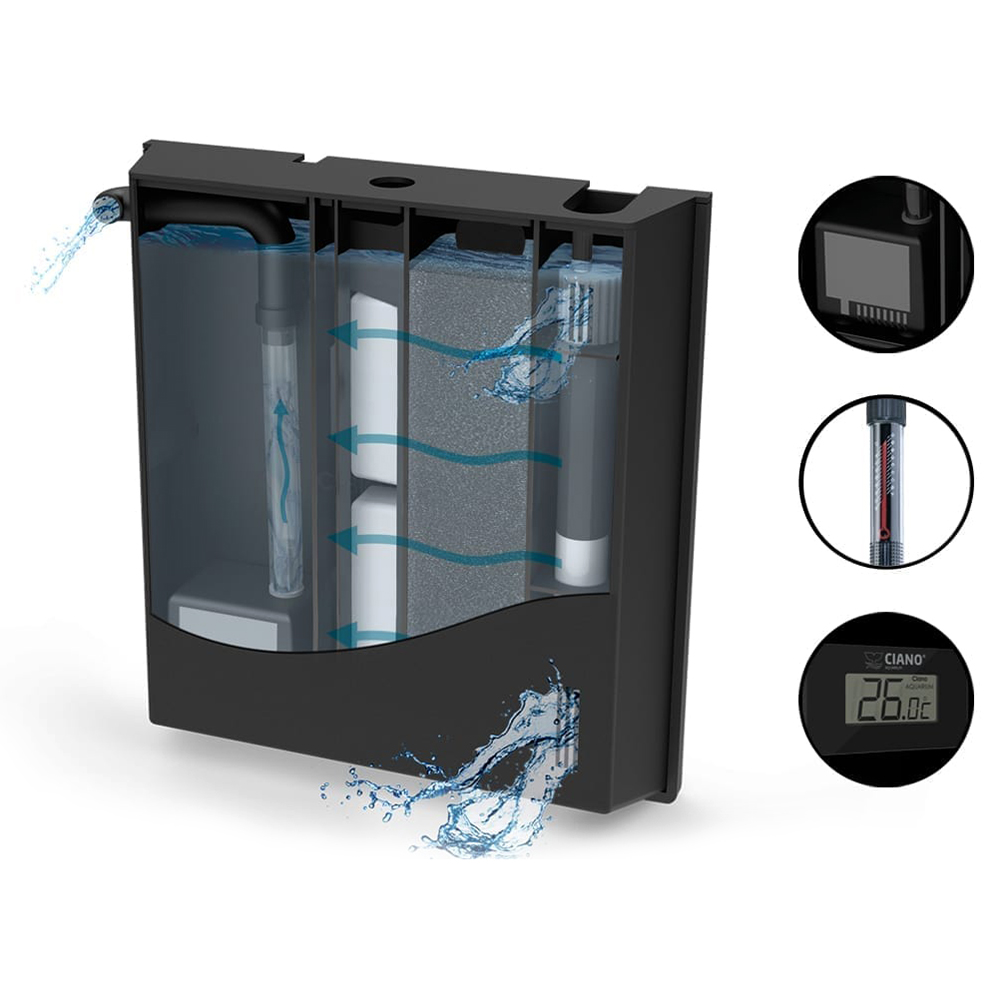 Ciano Aquarium Aqua 60 Led bianco 54 litri 60x30x32h cm