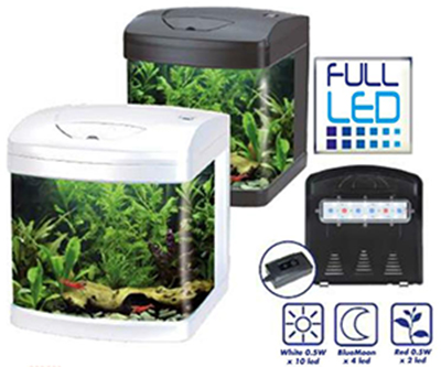 Amtra Acquario Xcube 26 Led completo 26 Litri Bianco 31X32X37h cm
