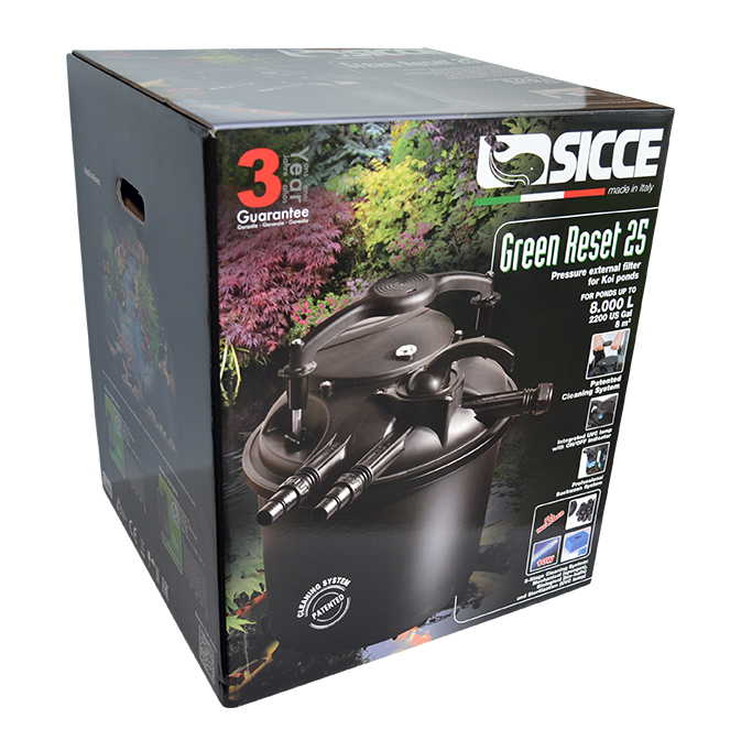 Sicce Green Reset 25l Filtro bidone da laghetto con UV-C