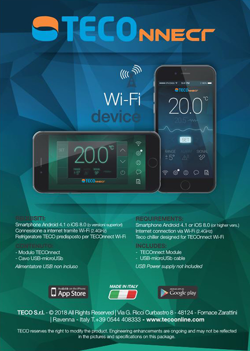 Teco TK 500 Wi-Fi R290 Eco Refrigeratore ecologico per acquari fino a 500 litri