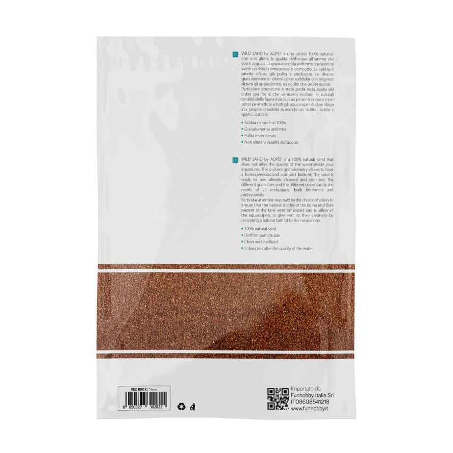 Aqpet Wild Sand Sabbia Naturale Red Brick 1mm