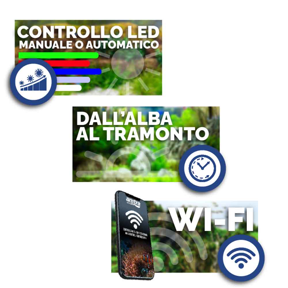 Amtra Led System Fresh Lampada a Led Wi-Fi 1200mm 48W per vasche da 115-150cm