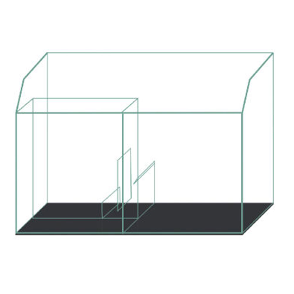 Blau Aquaristic Cubic Super Reef 92 Nero Acquario Marino con Supporto 276 Litri