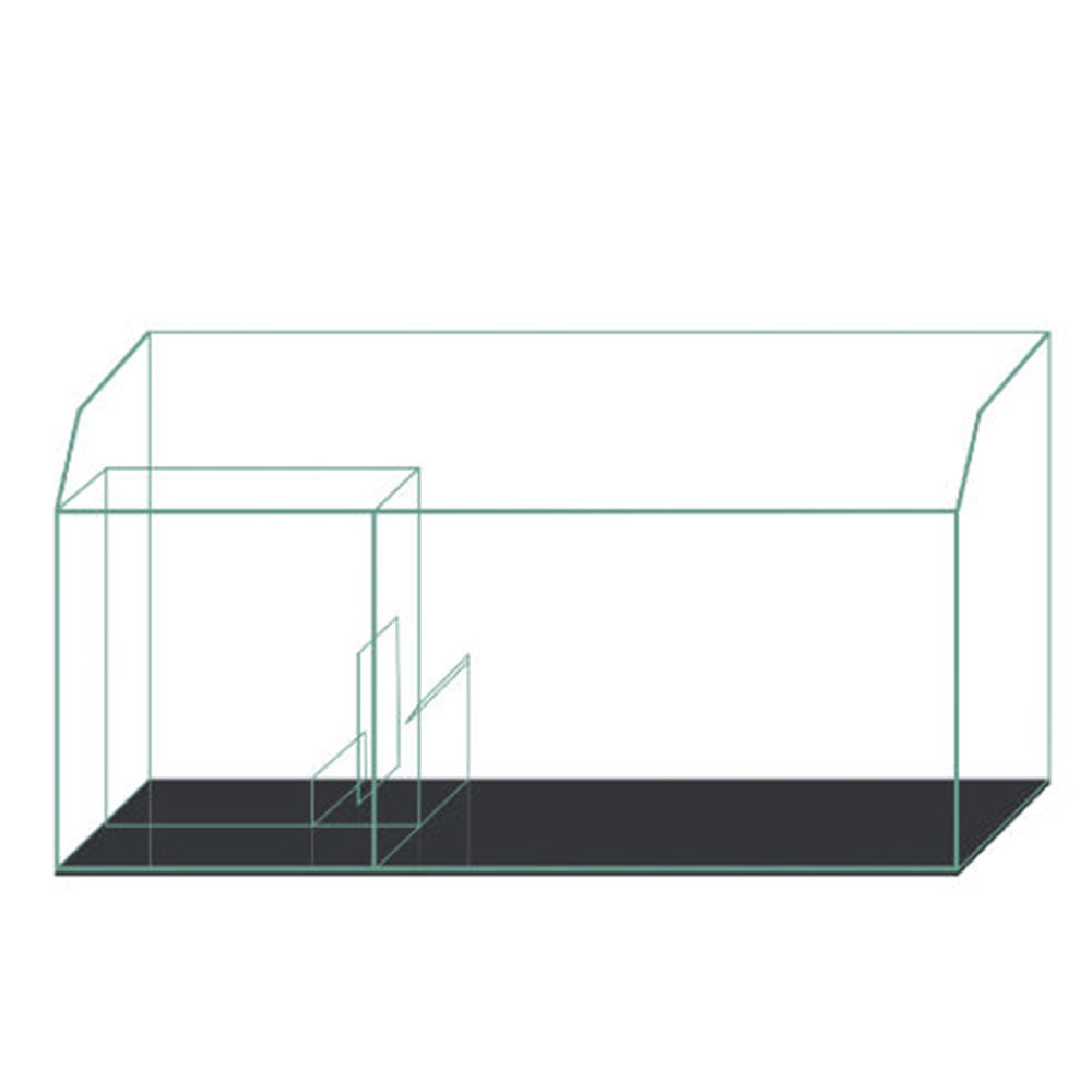 Blau Aquaristic Cubic Super Reef 122 Nero Acquario Marino con Supporto 366 Litri