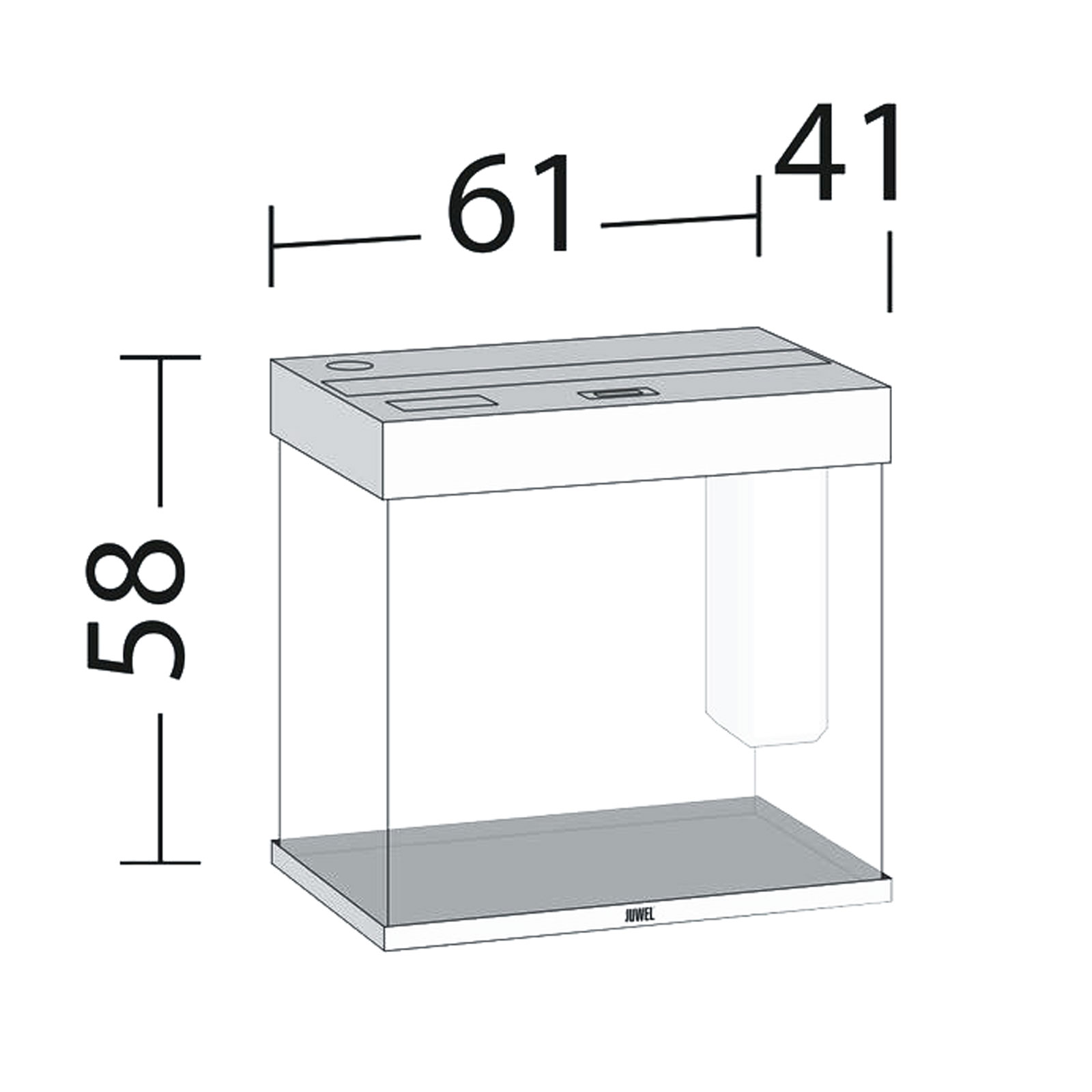 Juwel Acquario Lido 120 Litri LED Grigio 61x 41x58H cm