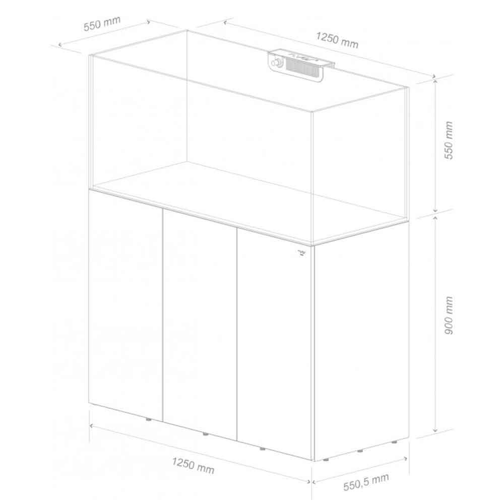 Nyos OPUS 440 G2 Slim Line Bianco Acquario Marino Reef 125x55x 55h cm