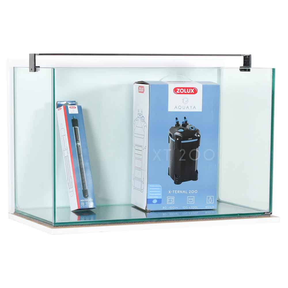 Zolux Acquario Aqua IdroMax Bianco 160 Completo 83,5x45x56,1h cm