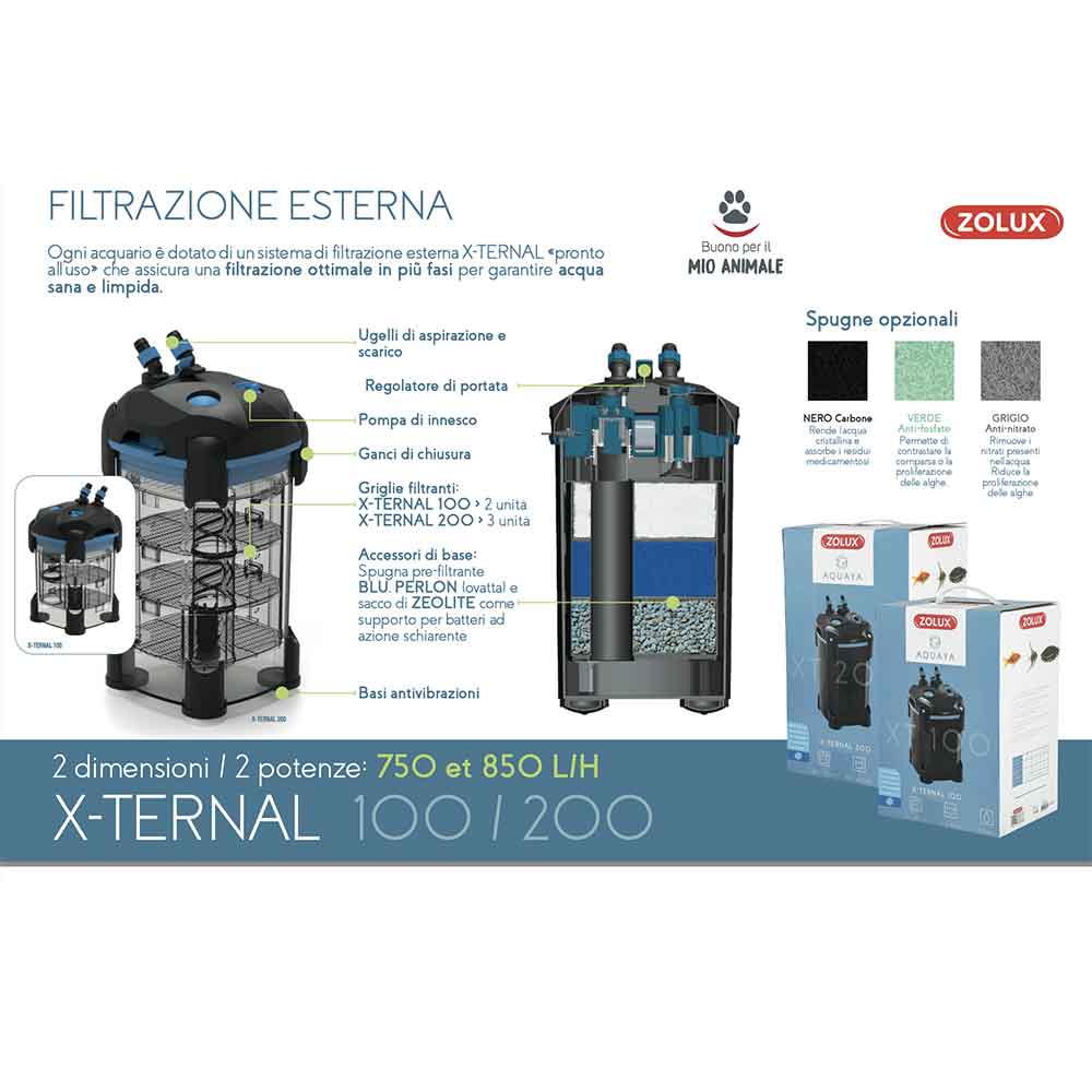 Zolux Acquario Aqua IdroMax Bianco 160 Completo 83,5x45x56,1h cm