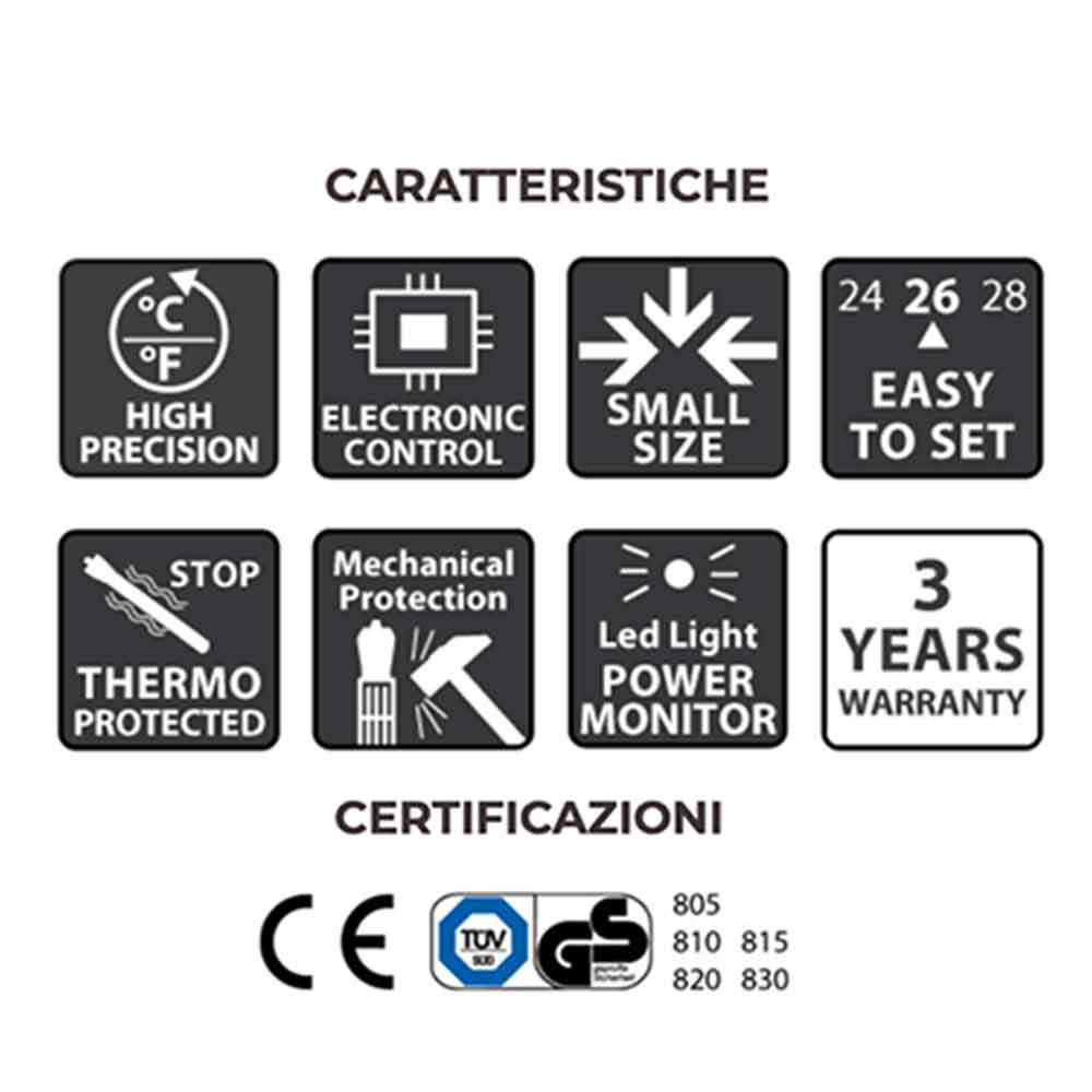 Newa Therm NXT Next Riscaldatore Elettronico Infrangibile 300W