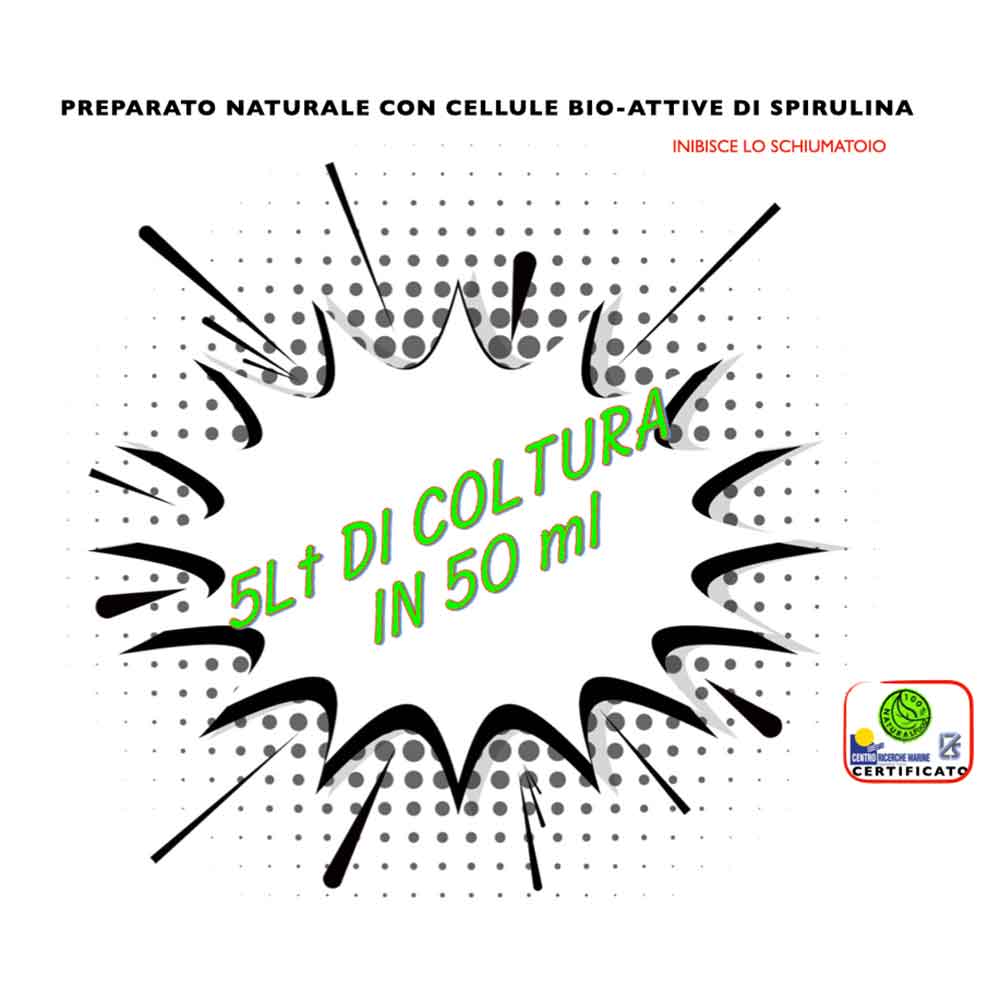 Planctontech Green Power con Skimstop integrato Spirulina concentrata congelata 50ml