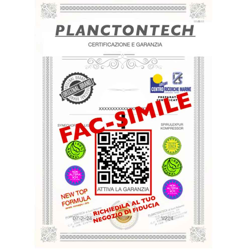 Planctontech Green Power con Skimstop integrato Spirulina concentrata congelata 50ml