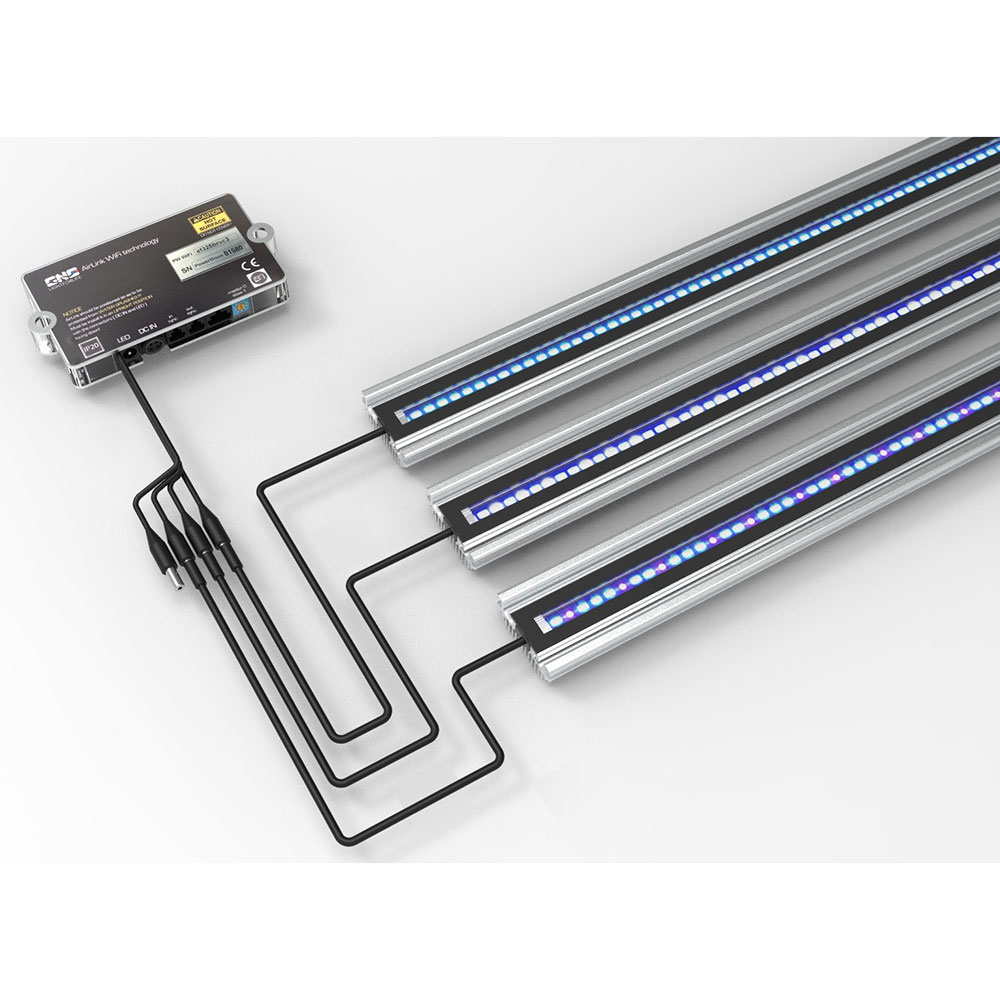 Gnc SilverMoon Actinic 438mm Barra a Led per Acquari Marini di Barriera 380x50x27cm 17W