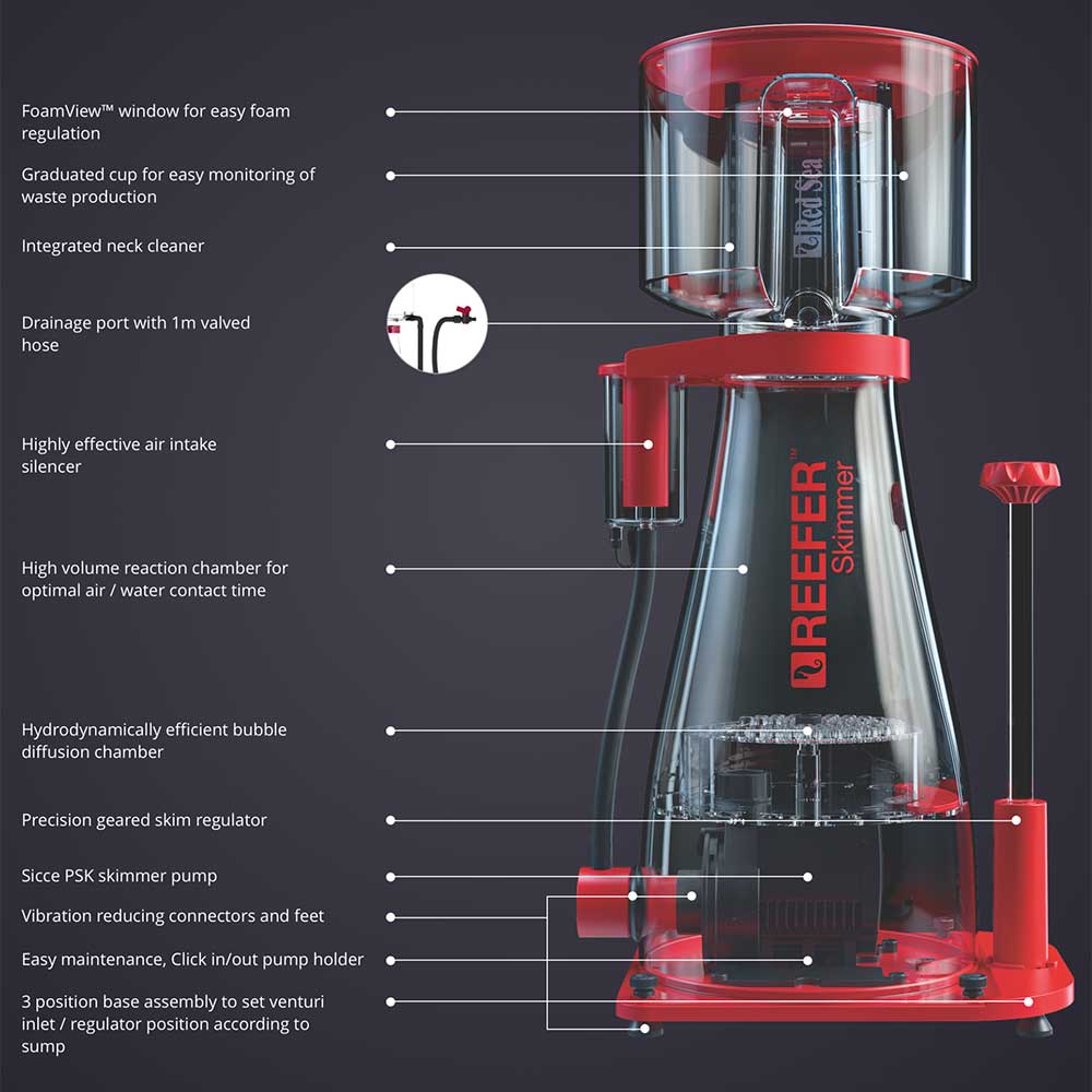 Red Sea Reefer Skimmer Schiumatoio 600 DC per Acquari fino a 500 litri