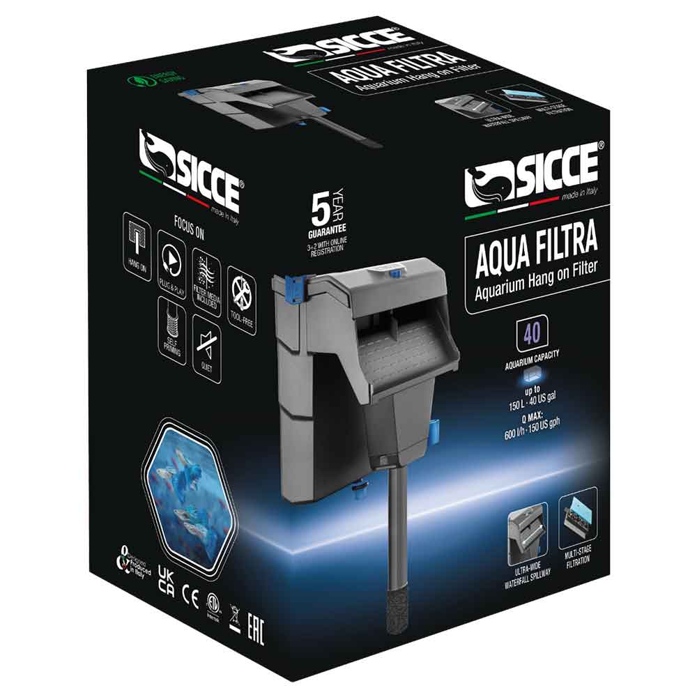 Sicce Aqua Filtra 40 Filtro esterno appeso a zainetto fino a 150 litri