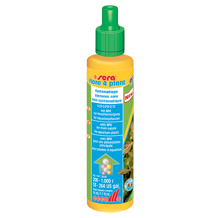 Sera Flore 4 Plant Macroelementi per acquari piantumati 50 ml per 1000 l
