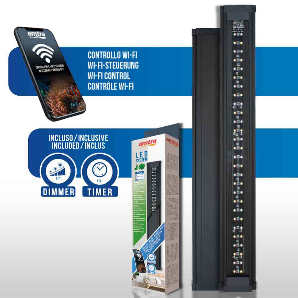 Amtra Led System Fresh Lampada a Led Wi-Fi 1200mm 48W per vasche da 115-150cm