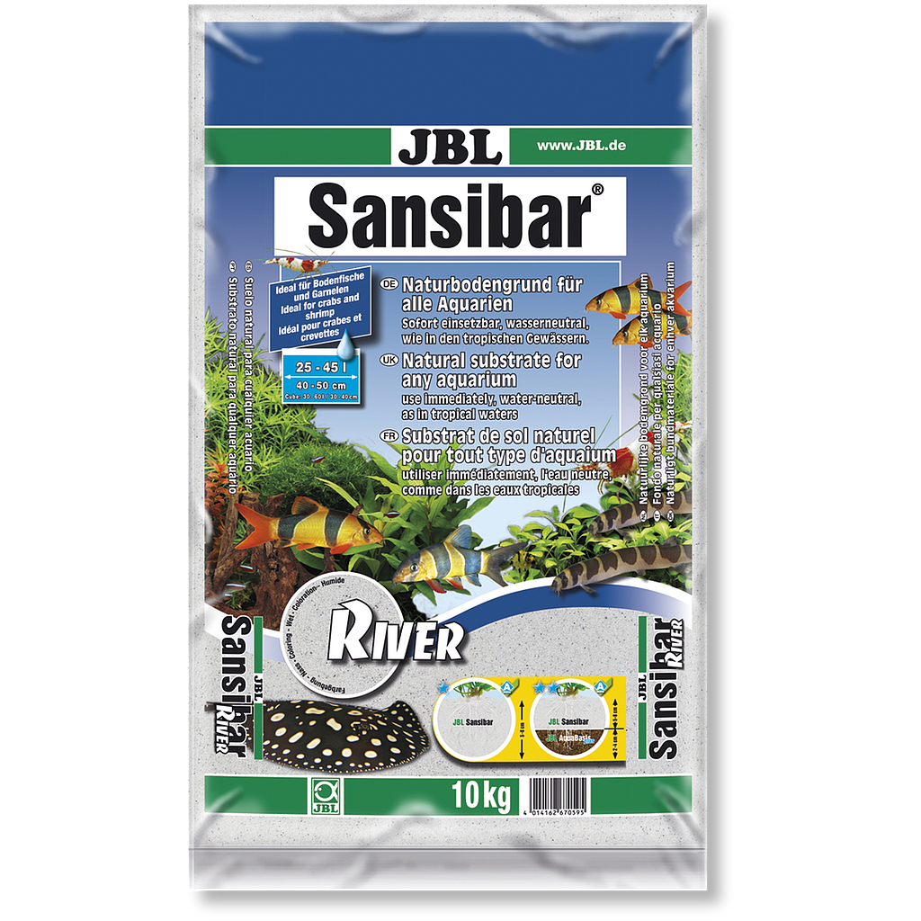 Jbl Sansibar River Substrato Misto Naturale per acquari d'acqua dolce e marina 0,8 mm 10Kg