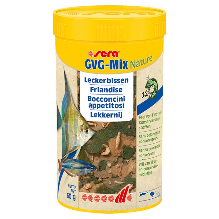 Sera Gvg Mix Nature Scaglie miste arricchite 250 ml 60 g
