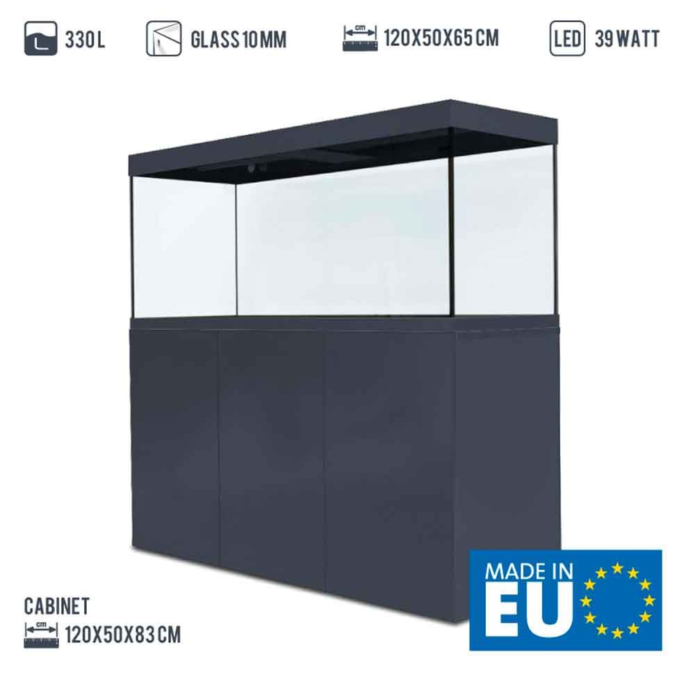 Amtra Acquario Alux Grey Combi con Mobile e Filtraggio 330L 120x50x148h cm