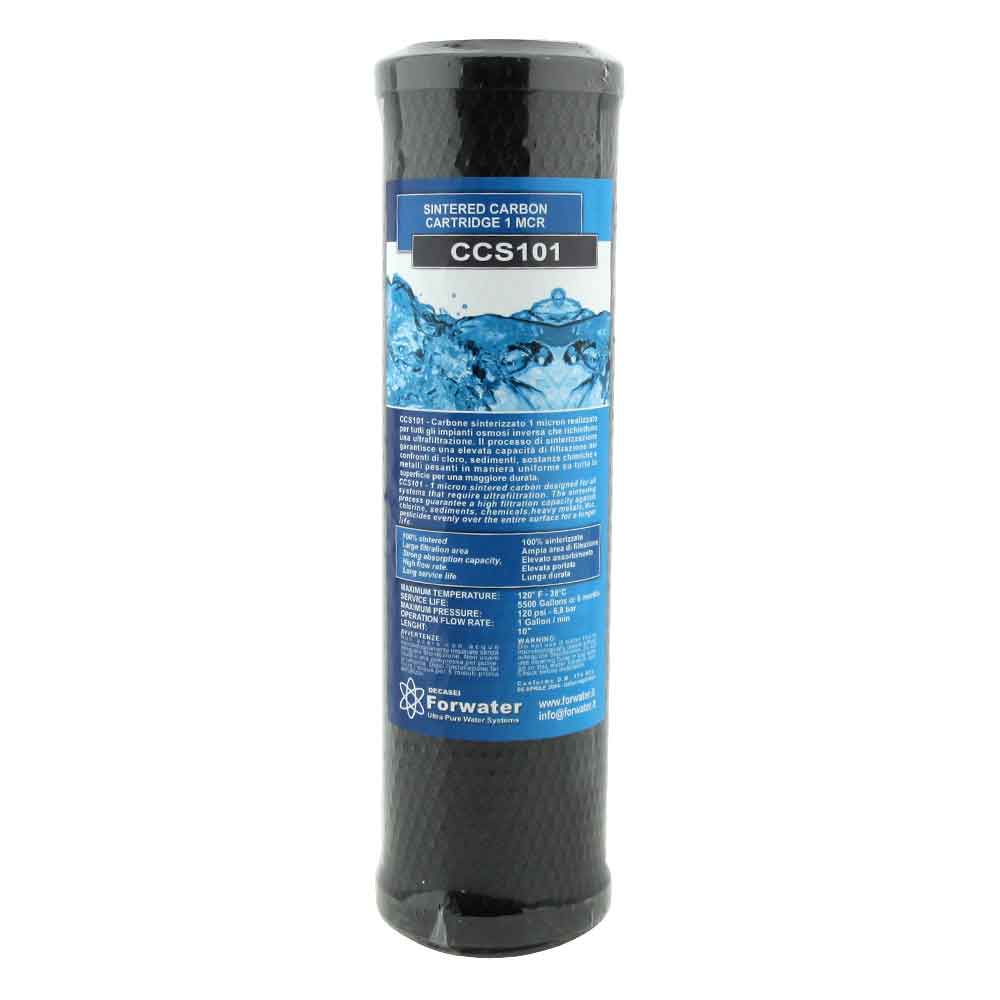Forwater CCS101 Cartuccia carbone impianti a bicchiere 10&quot; 1mcr
