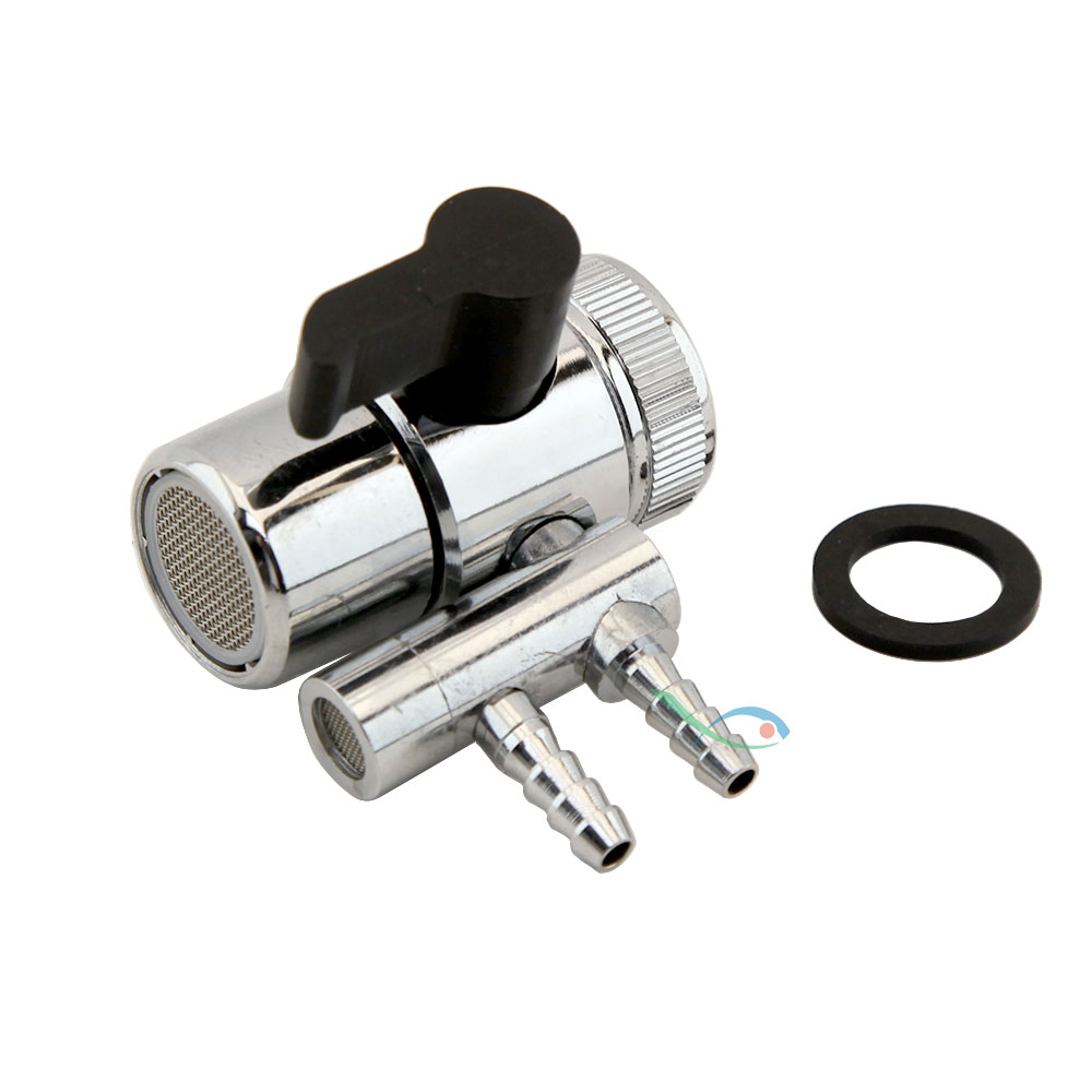 Forwater Deviatore Doppio Cromato per Rubinetti M/F per Tubo 1/4&quot;