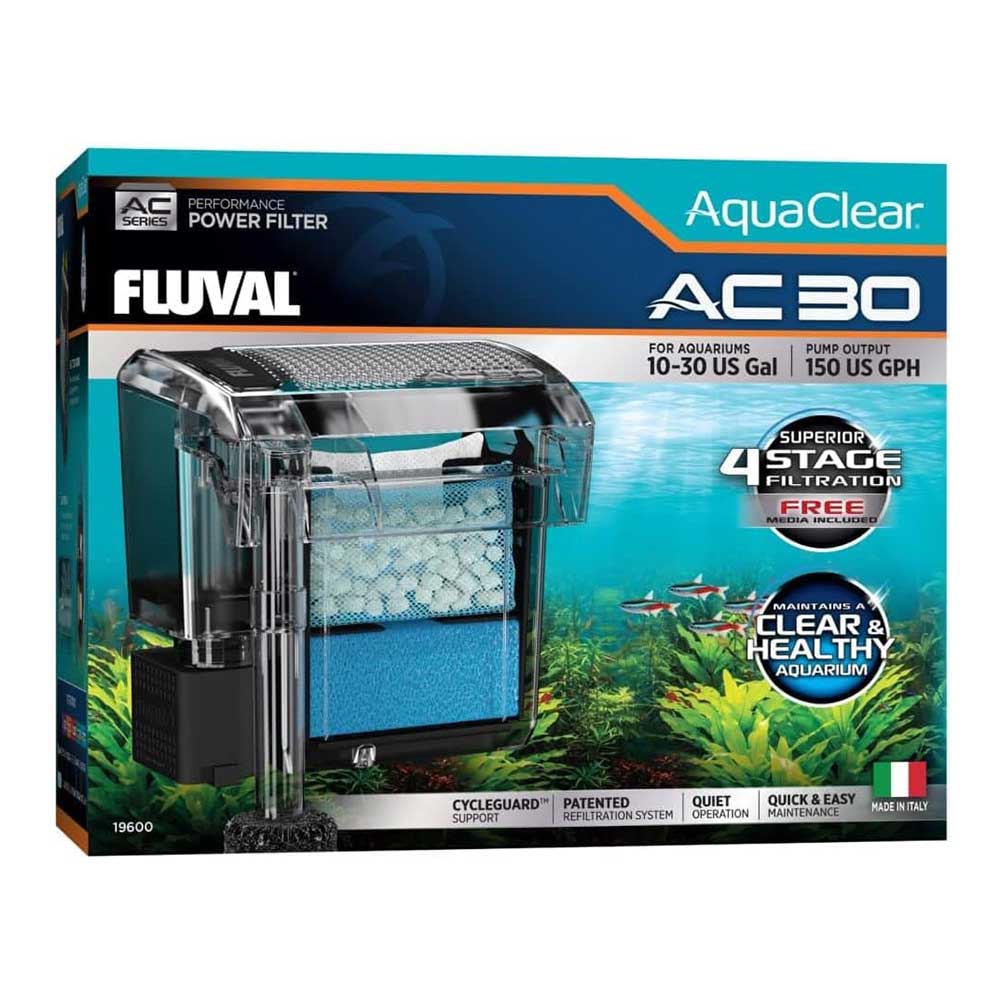 Askoll Fluval Aqua Clear 30 Filtro appeso per acquario fino a 38-114 litri