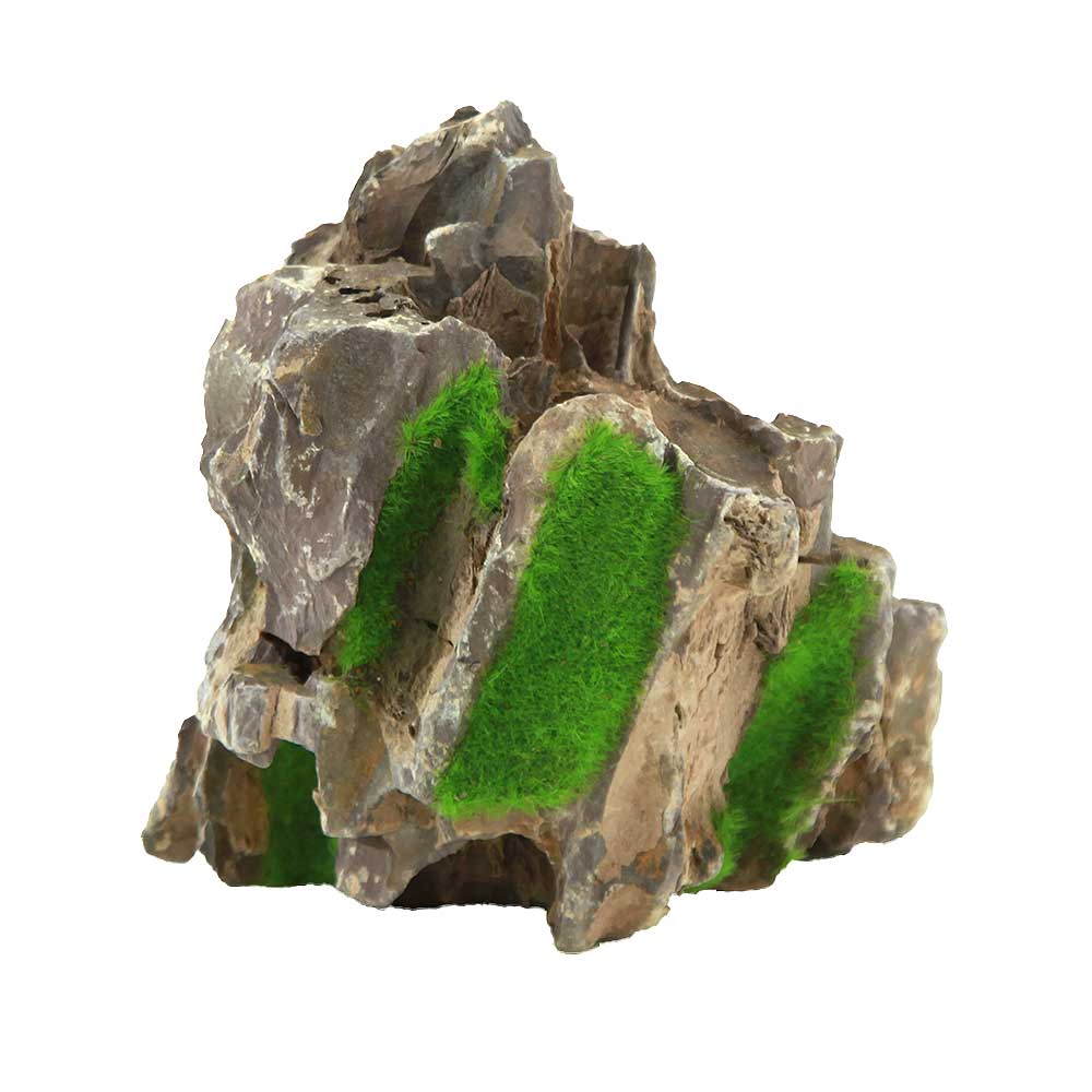 Zolux Ki Pouss Roccia Dragon S4 con semi di Glossostigma foto reale e misure 10x8x10h cm