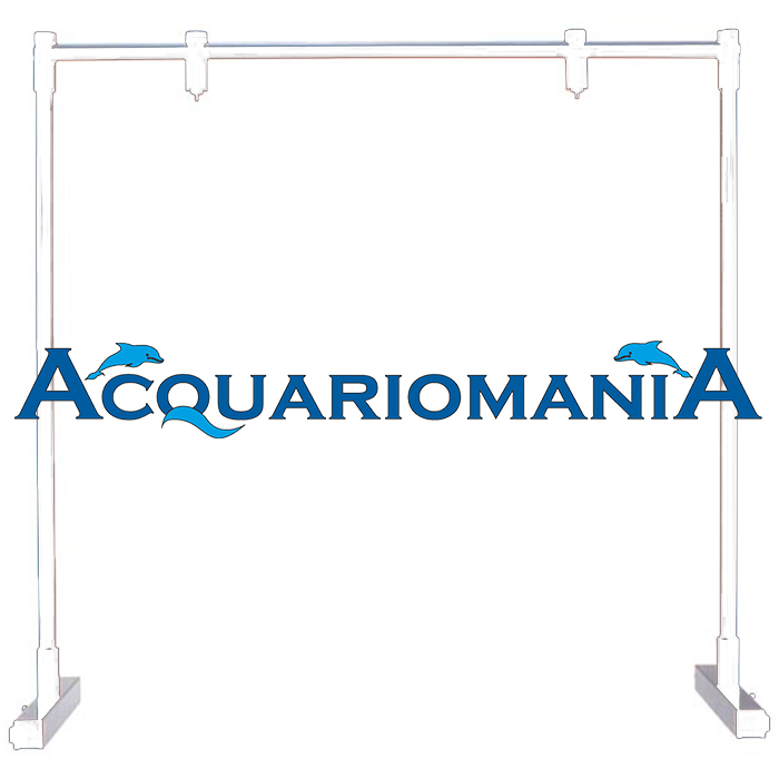 Wyin Supporto sospensione plafoniere per acquario bianco 90cm