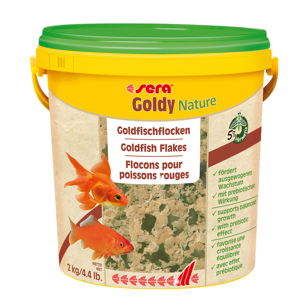 Sera Goldy Nature Scaglie per pesci rossi secchiello 10l 2Kg