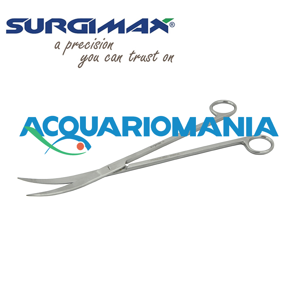 Surgimax Forbici con punta curva in Acciaio Chirurgico 1017 al Carbonio alta qualità 25cm