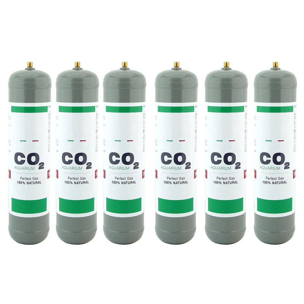 Bombola CO2 600g usa e getta passo 10x1mm Standard senza piedino Kit 6pz (3,6 Kg)