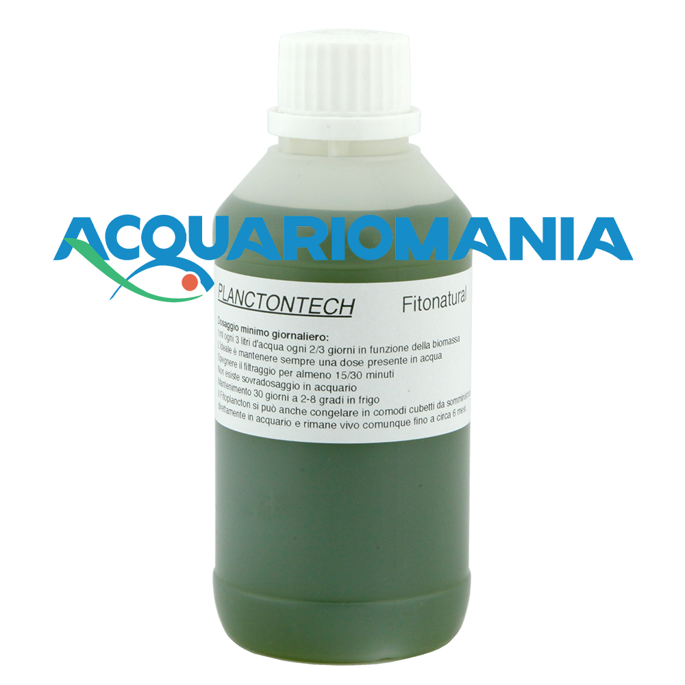 Planctontech Fitonatural Light NEW TOP FORMULA +30% di densità Fitoplancton Vivo 500ml