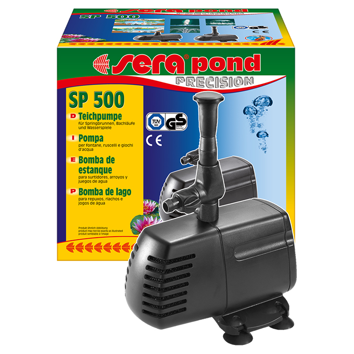 Sera Pond Pompa SP 500 con giochi d'acqua per laghetti 750l/h