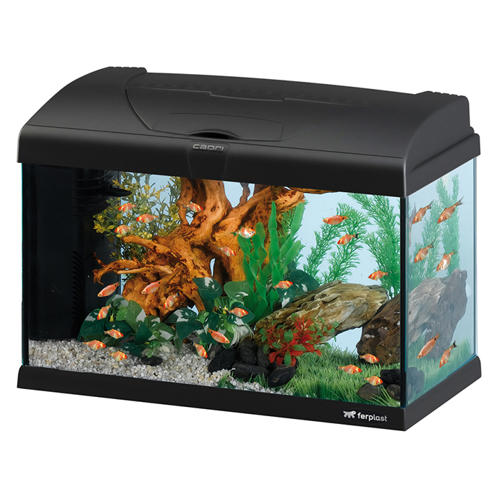 Ferplast Acquario Capri 50 Led Nero completo 40 Litri 52x27xh 36 cm