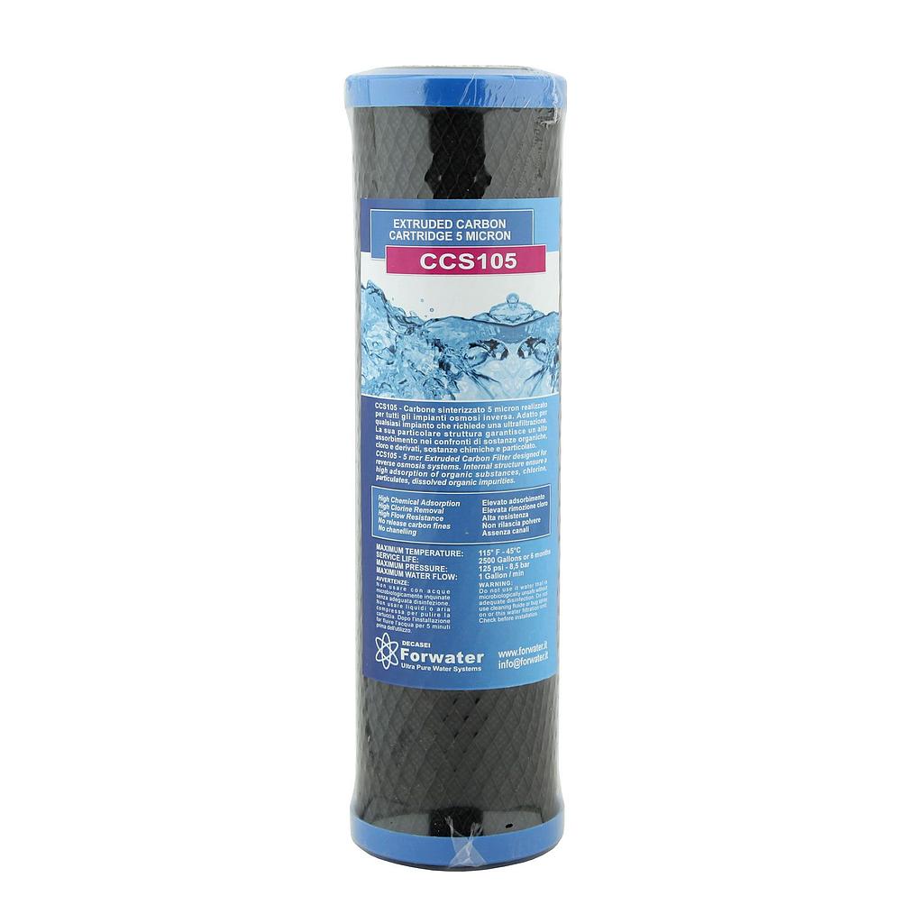 Forwater CCS105 Cartuccia Carbone Sinterizzato 5 mcr per impianti osmosi