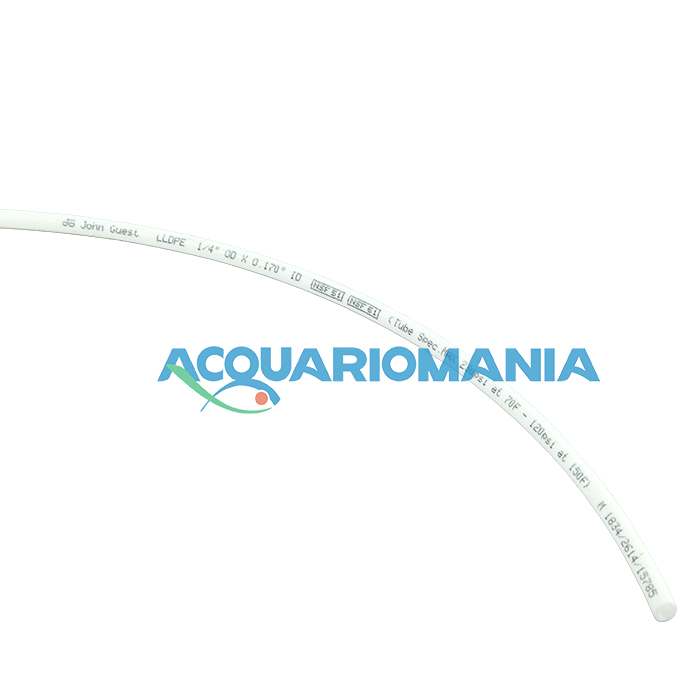 Forwater Tubo per osmosi John Guest alta qualità da 1/4&quot; bianco al metro