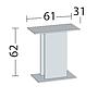 Juwel Supporto Primo 60/70 Led Nero mis. 61x31x62H cm