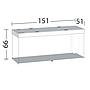 Juwel Acquario Rio 450 Litri LED Faggio 151x51x66H cm