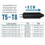 Amtra Led Glass Fresh Lampada a Led Regolabile con Dimmer e Timer inclusi 680mm 20W (T5 35W T8 25W)