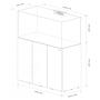 Nyos OPUS 440 G2 Slim Line Bianco Acquario Marino Reef 125x55x 55h cm