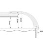 Gnc Bridge 2S Supporto per 2 Plafoniere BluRay per Vasche da 95 a 120cm