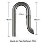 Chihiros Metal Outflow Pro Metal Jet Pipe L per filtri esterni 16/22mm