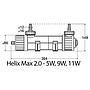 Aquamedic Helix Max 2.0 Lampada Sterilizzatrice UV-C 11W